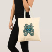 Octopus met zonnebril tote bag (Voorkant (product))
