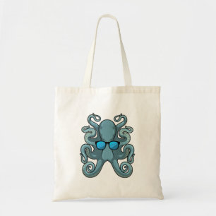 Octopus met zonnebril tote bag