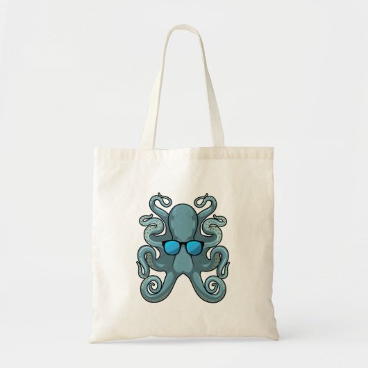 Octopus met zonnebril tote bag (Voorkant)