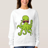 Octopus met zonnebril trui (Voorkant)