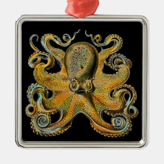 Octopus Metalen Ornament (Voorkant)