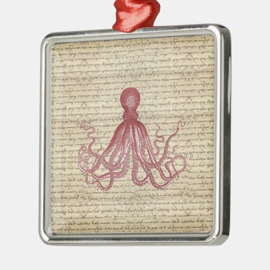  octopus metalen ornament (Links)