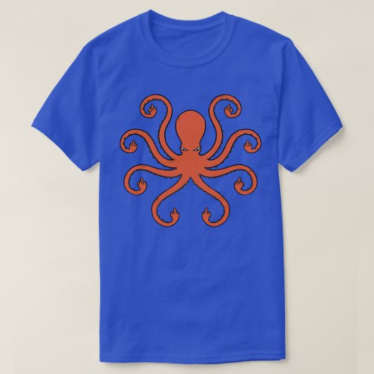 Octopus middelvingers T-shirt (Design voorkant)