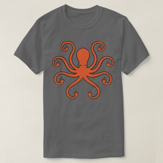 Octopus middelvingers t-shirt (Design voorkant)