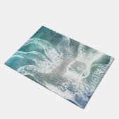 Octopus Midnight Blue Blauwgroen Waterverf kunst Deurmat (Schuin)