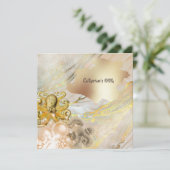 Octopus modern faux goudoceaankoraal-nautisch kaart (Staand voorkant)