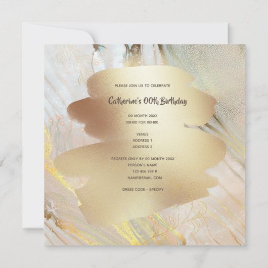 Octopus modern faux goudoceaankoraal-nautisch kaart (Achterkant)