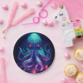 Octopus Mythische nautische onder het Zee Creature Papieren Bordje (Feest)