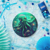Octopus Mythische nautische onder het Zee Creature Papieren Bordje (Feest)