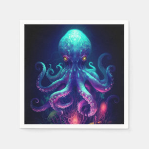 Octopus Mythische nautische onder het Zee Creature Servet