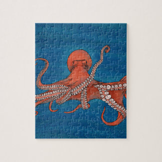 Octopus nadert legpuzzel