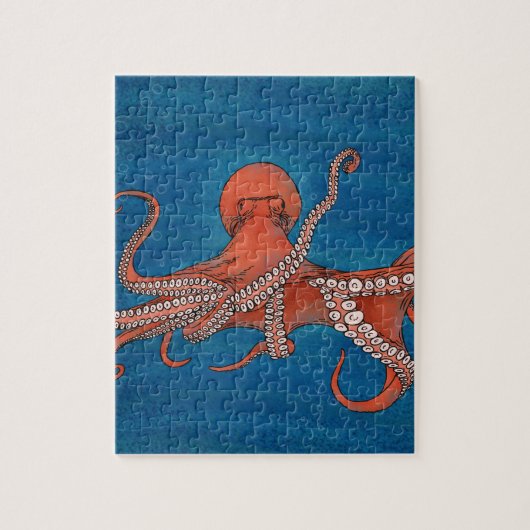 Octopus nadert legpuzzel (Verticaal)