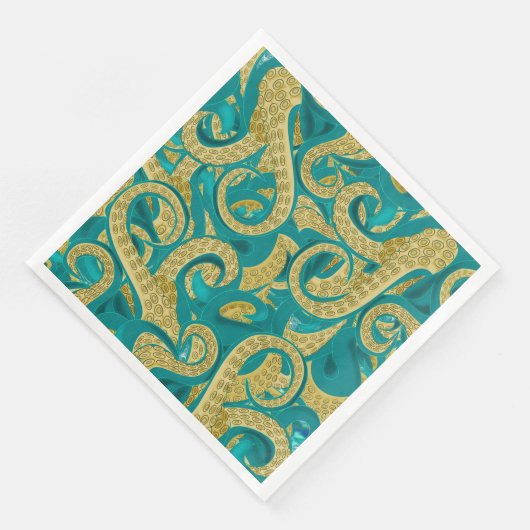 Octopus Napkins Tentalies Modern Design Servet (Hoek)