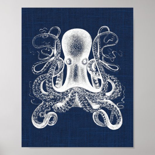 Octopus Nautical Print (Voorkant)