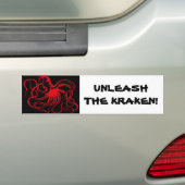 Octopus Nautical Steampunk  Kraken Monster Bumpersticker (Op auto)
