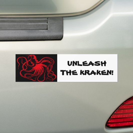 Octopus Nautical Steampunk  Kraken Monster Bumpersticker (Op auto)