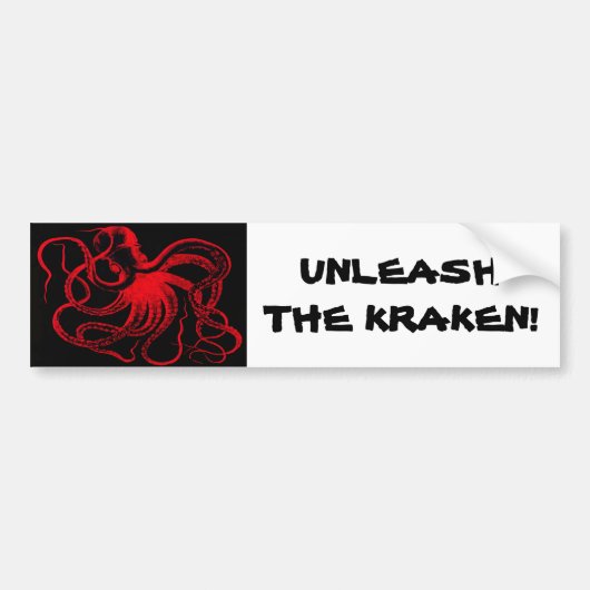 Octopus Nautical Steampunk  Kraken Monster Bumpersticker (Voorkant)