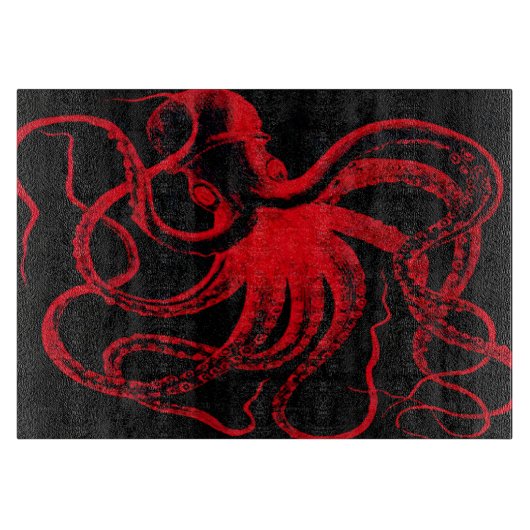 Octopus Nautical Steampunk Kraken Monster Snijplank (Voorkant)