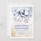 Octopus - Nautisch - onder het Zee huwelijk Kaart (Voorkant)