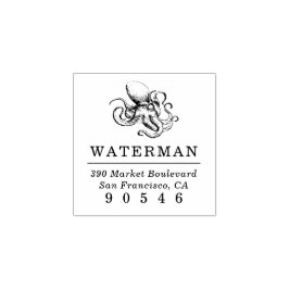  octopus | Nautisch retouradres Rubberstempel