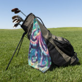 Octopus Nautisch Strand Kust gepersonaliseerd Golfhanddoek (Groen)