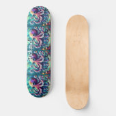 Octopus Nautisch Strand Kust gepersonaliseerd Persoonlijk Skateboard (Voorkant)