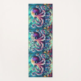 Octopus Nautisch Strand Kust gepersonaliseerd Yogamat