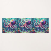 Octopus Nautisch Strand Kust gepersonaliseerd Yogamat (Voorkant (horizontaal))