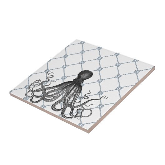 Octopus - Nautisch Tegeltje (Zijkant)