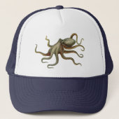 octopus nautisch Zee schepsel Trucker Pet (Voorkant)