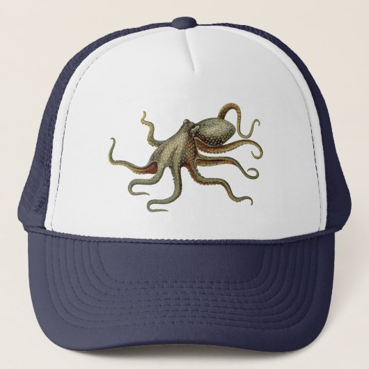  octopus nautisch Zee schepsel Trucker Pet (Voorkant)