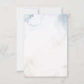 Octopus Nautische Navy Waterverven Wedding RSVP Kaartje (Achterkant)