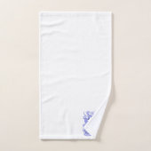 Octopus Navy Blauw Wit Nautische Kust Onder Zee Bad Handdoek (Handdoek)