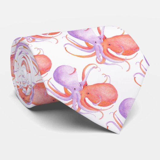 Octopus Necktie Strange Weird Octopus Stropdas (Opgerold)