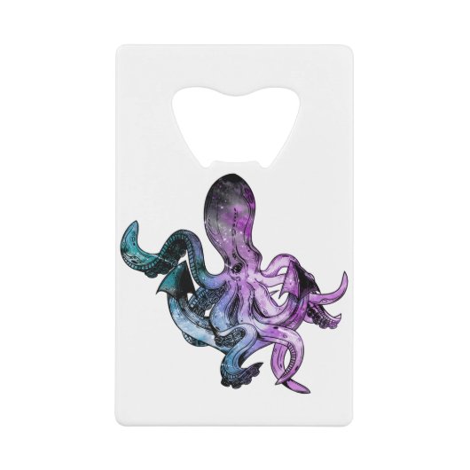 Octopus neon creditkaart flessenopener (Voorkant)