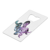 Octopus neon creditkaart flessenopener (Achterkant Gekanteld)