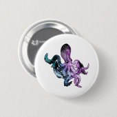 Octopus neon ronde button 5,7 cm (Voorkant /achterkant)