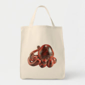 Octopus Netsuke Grocery Tas (Voorkant)