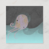 Octopus nood handgemaakt visitekaartje (Achterkant)