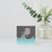 Octopus nood handgemaakt visitekaartje (Staand voorkant)