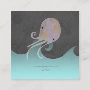 Octopus nood handgemaakt visitekaartje