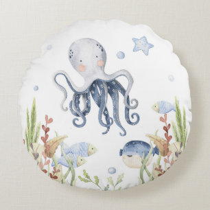 Octopus Nursery Decor, onder het Zee Rond Kussen