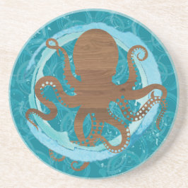 Octopus Oasis Zandsteen Onderzetter