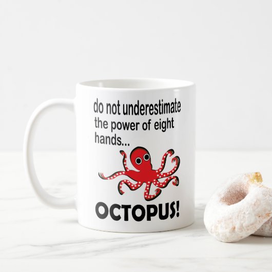 Octopus Oceaan Dier Grappige Octopus Koffiemok (Met donut)