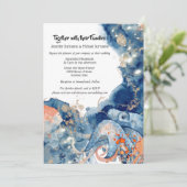 Octopus oceaan marine sinaasappel splash strand br kaart (Staand voorkant)