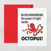 Octopus Ocean Animal Funny Briefkaart (Voorkant / Achterkant)