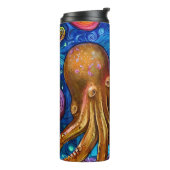 Octopus Ocean Zee Animal Persoonlijke naam Thermosbeker (Gedraaid links)