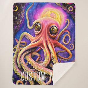 Octopus Ocean Zee Squid Animal Aquatic Sherpa Deken