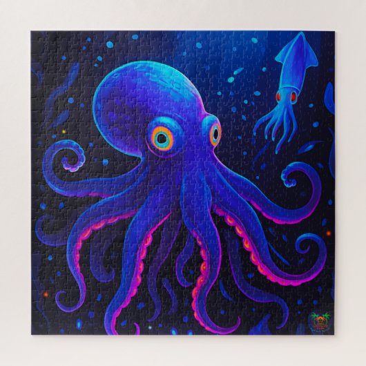 🐙 Octopus Odyssey: Duik in de diepte 🌊 Legpuzzel (Verticaal)