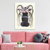 Octopus of Reuzenpijlinktvis, Dier uit de Oude Wer Canvas Afdruk (Insitu (Woonkamer))